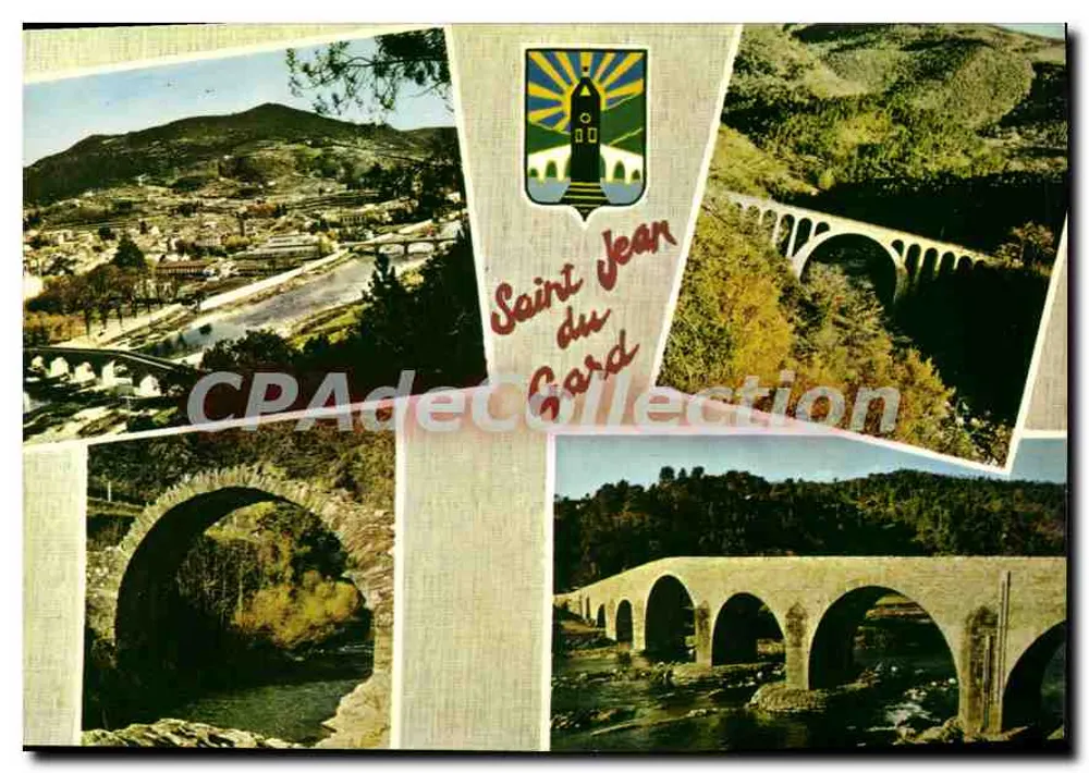Saint Jean du Gard — Allgemeiner Blick, Brücken und Landschaft — Edition Réunies, n°5 - Vorderseite
