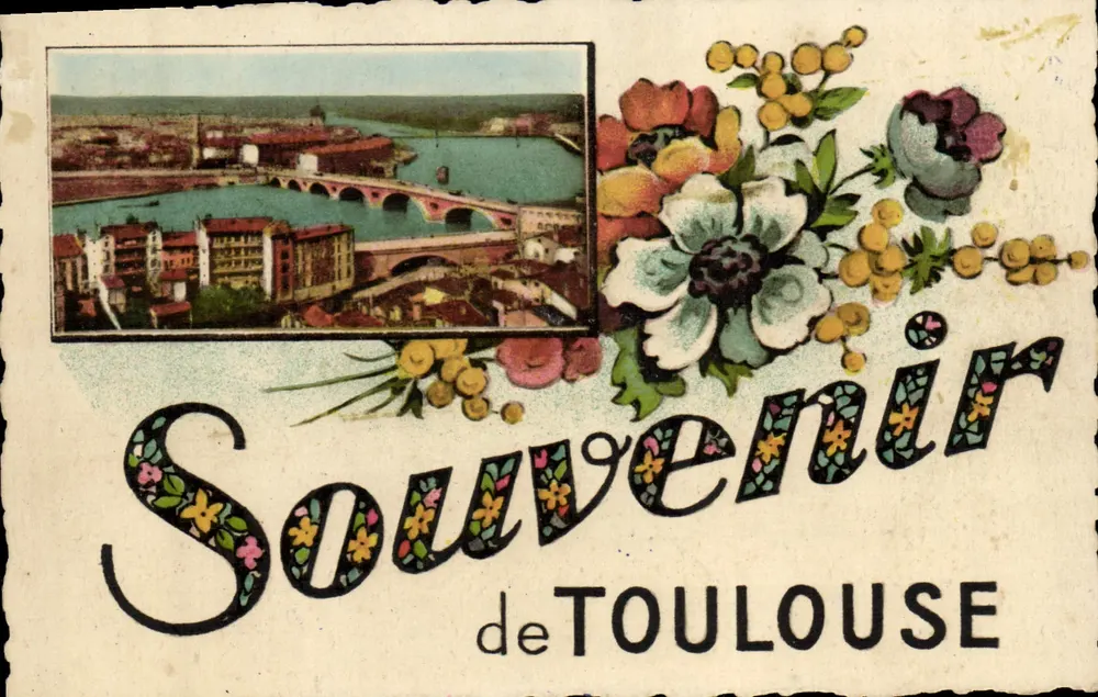 Vue de Toulouse — Souvenir de TOULOUSE — éditeur inconnu, n° de série non visible - Recto