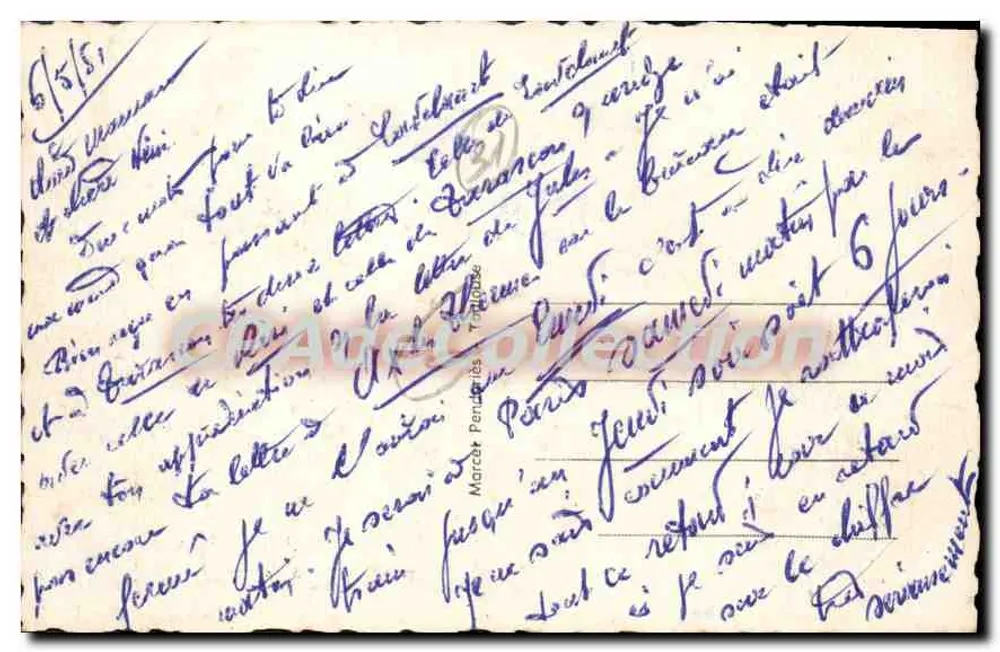 Vue de Toulouse — Souvenir de TOULOUSE — éditeur inconnu, n° de série non visible - Verso
