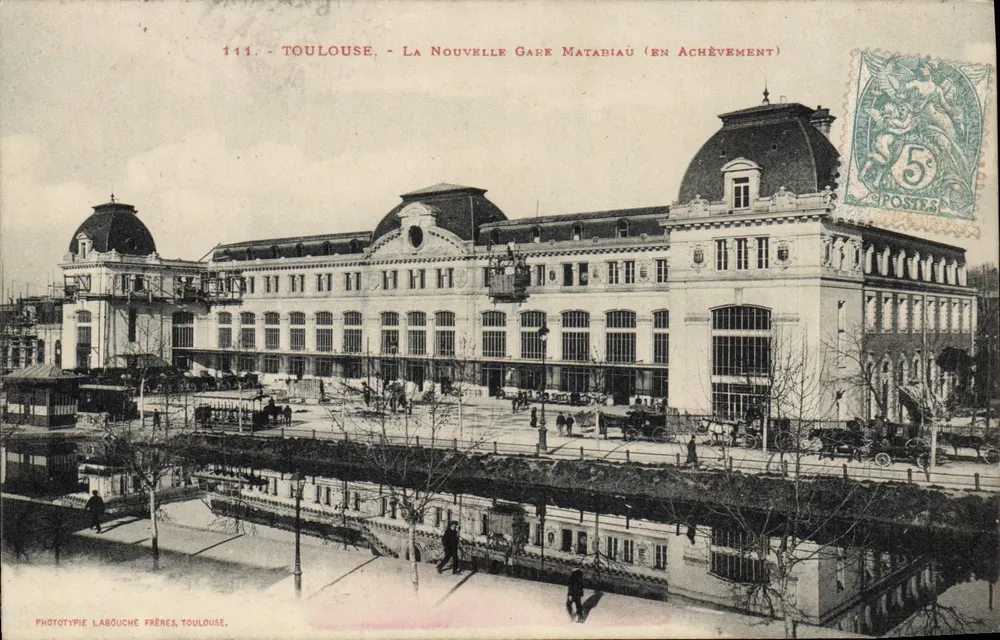 Toulouse - Die neue Matabiau-Bahnhof (im Bau) — Phototypie Labouche Frères, Toulouse, n°111 - Vorderseite