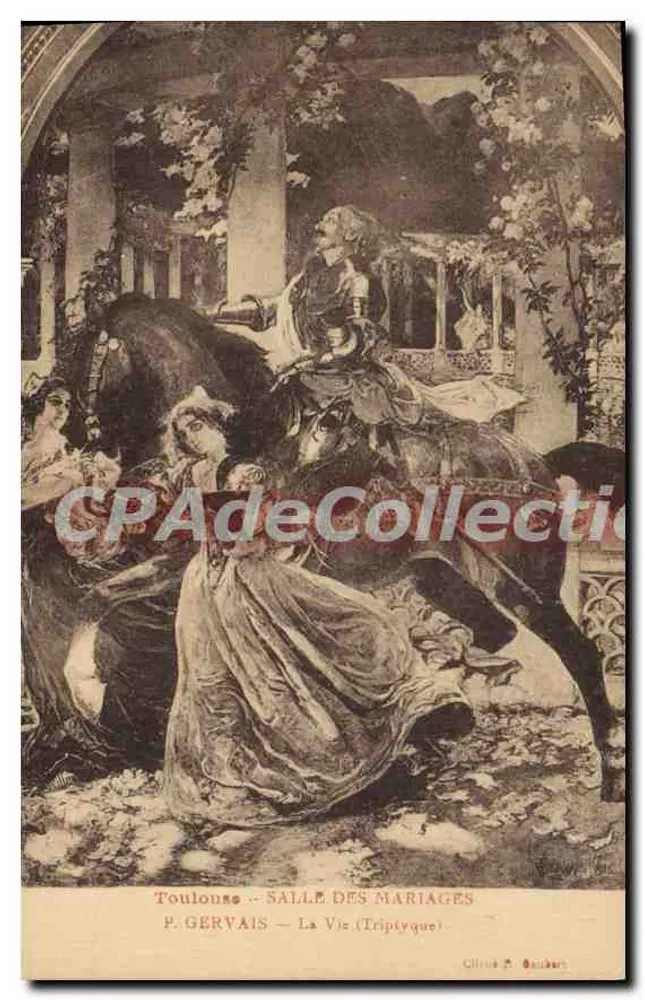 Toulouse - Hochzeitsaal — P. Gervais — Leben (Triptychon) - Vorderseite