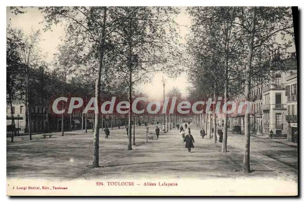 Toulouse — Allées Lafayette — J. Langi Beche, Edit., Toulouse - Recto