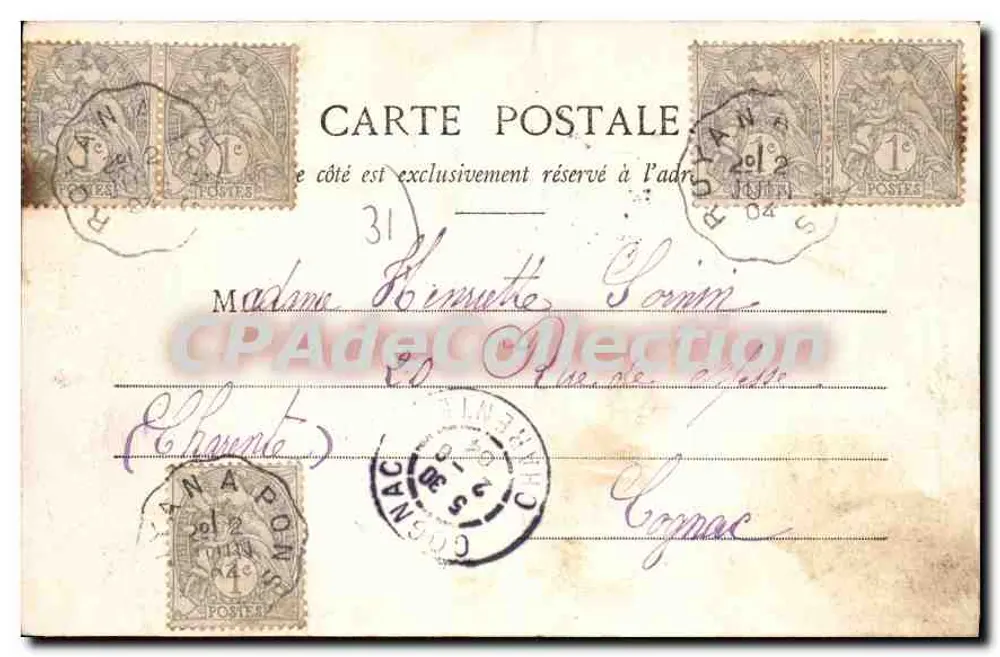 Toulouse - Die Allée Lapayette während der Messen — Phototypie Labouche frères, Toulouse - Rückseite