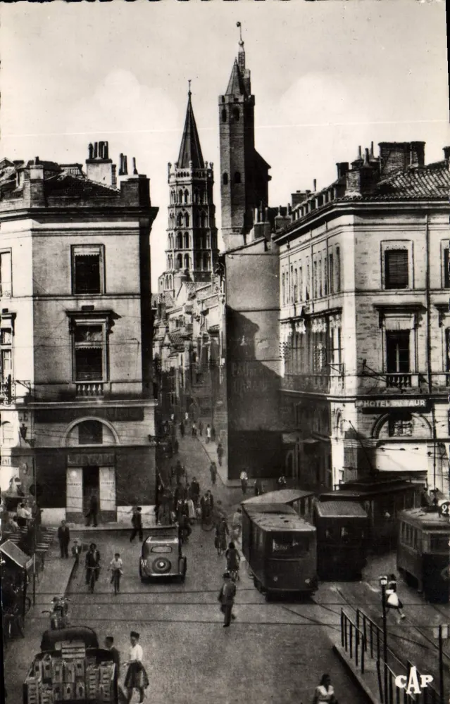 Toulouse — Die Kirche des Tour und St-Sernin — Antike Ansichtskarte - Vorderseite