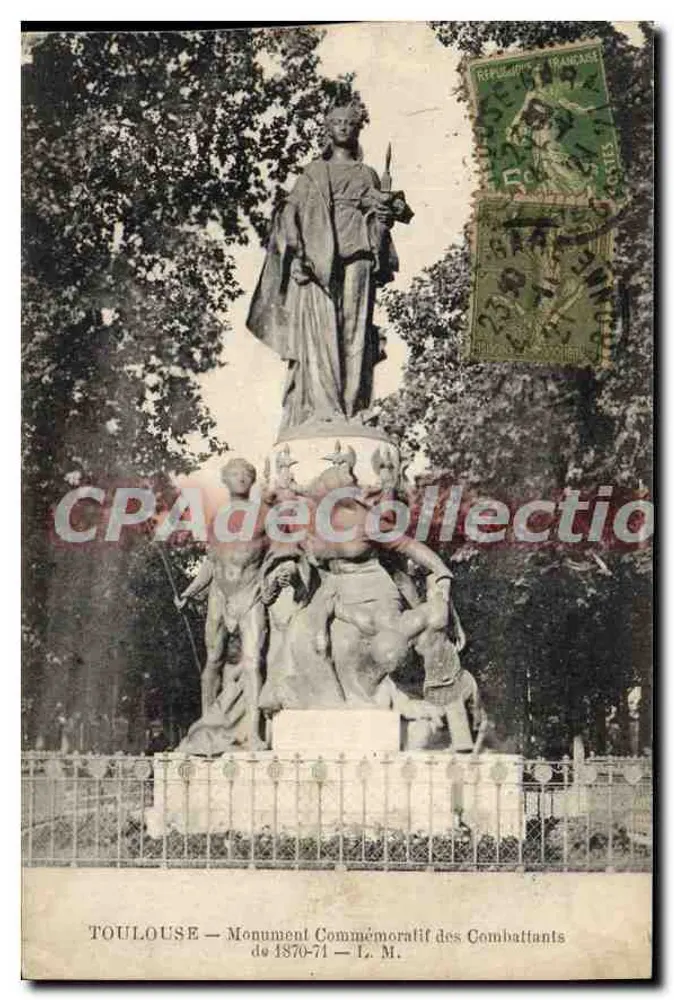 Toulouse — Monumento Conmemorativo de los Combatientes de 1870-71 — T. M. - Anverso