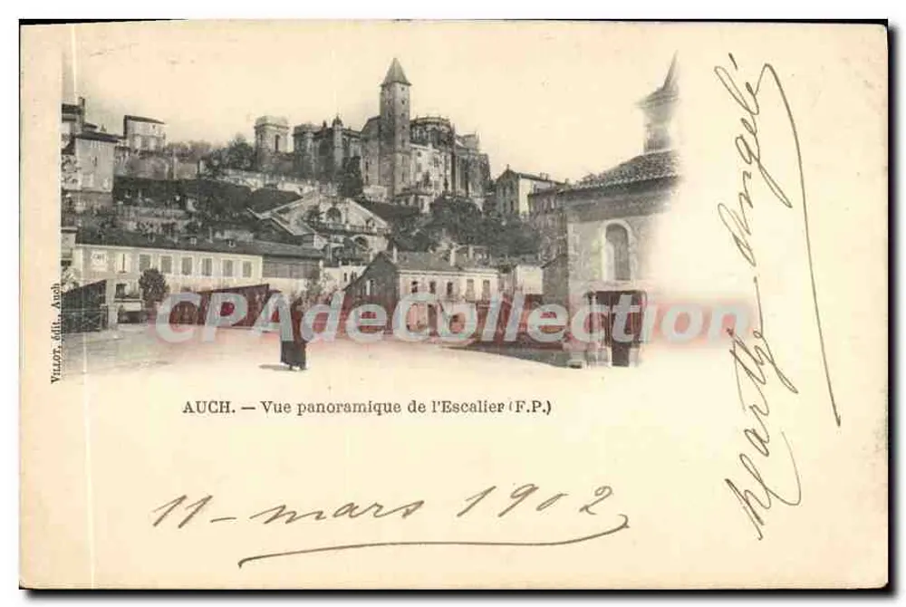 Auch — Vista panorâmica da Escalier (F.P.) — Vallot, A. (Auch) - Frente