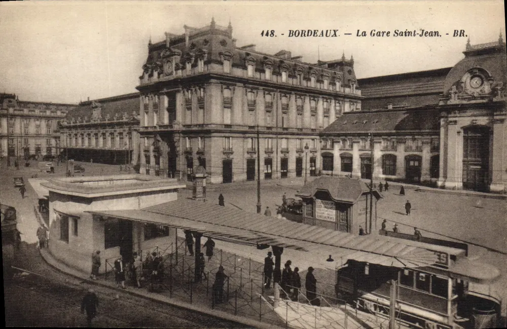 Bordeaux — De Station Saint-Jean — Uitgever Bloc Frères, n° 448 - Voorkant
