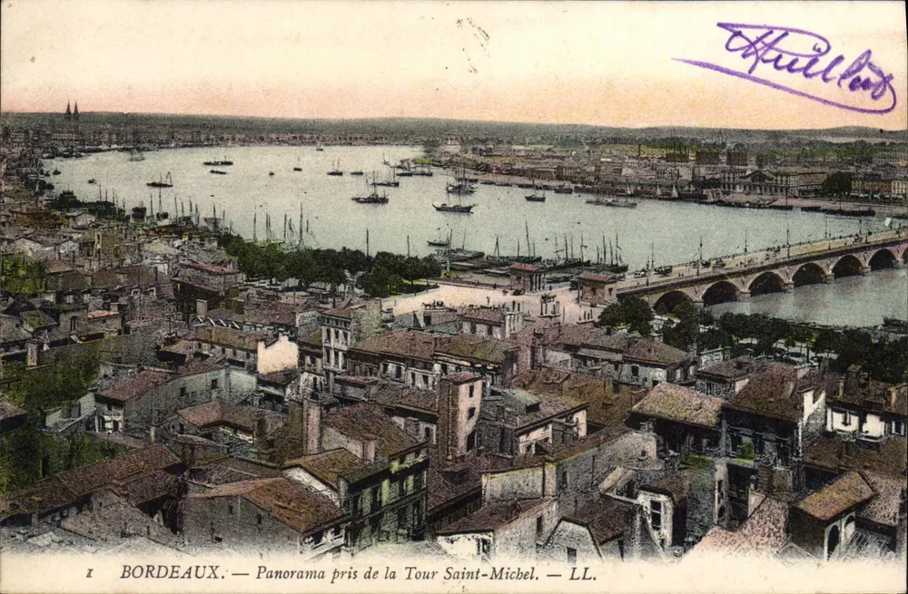 Bordeaux — Panorama tirado da Torre São Michel — LL. - Frente