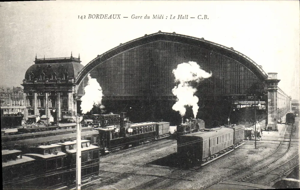 Bordeaux — Bahnhof des Südens : Der Halle — C.B. — n°142 - Vorderseite