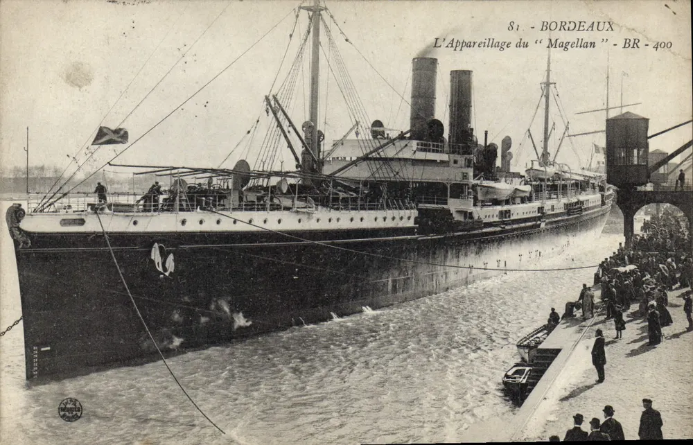 Bordeaux — O embarque do "Magellan" — BR-400 - Frente