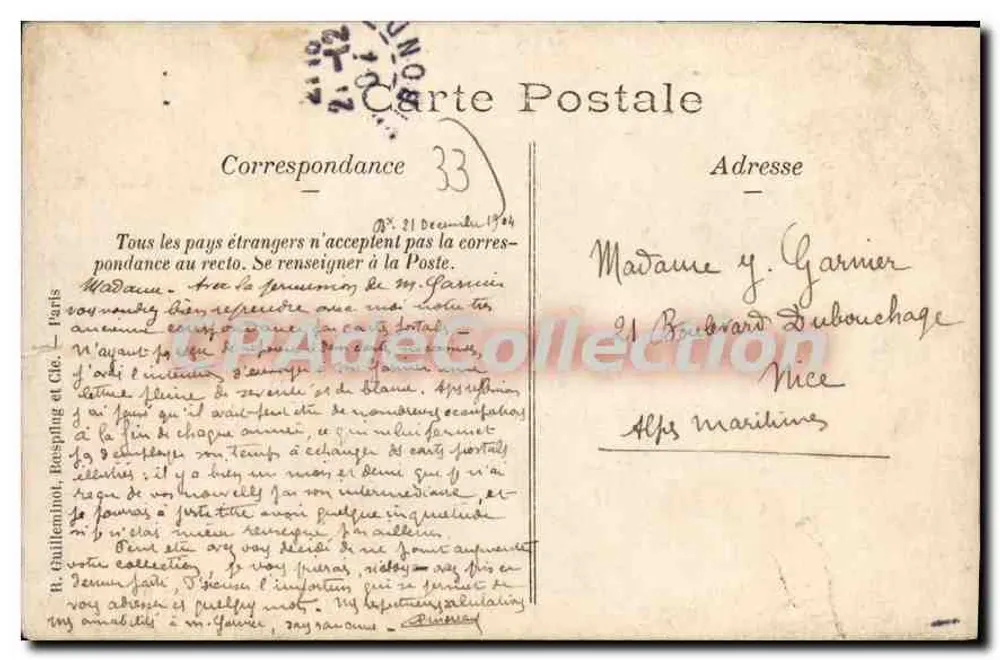 Bordeaux — Bonne Année 1905 — A. Esquiro, Photographe - Verso