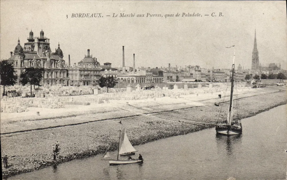 Bordeaux — Der Steinmarkt, Quai de Paludate — C. B. - Vorderseite