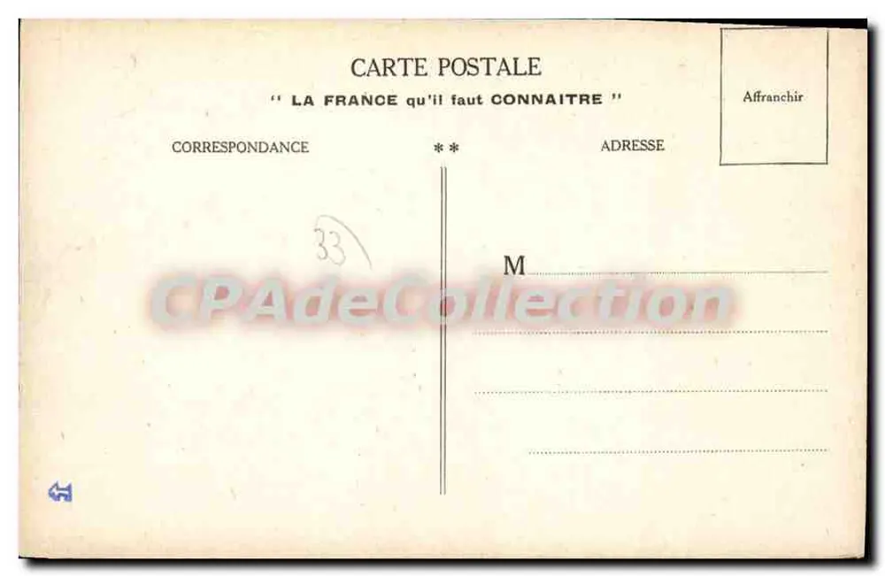 Bordeaux — Departement der Gironde — Verleger 'La France qu'il faut connaître' - Rückseite