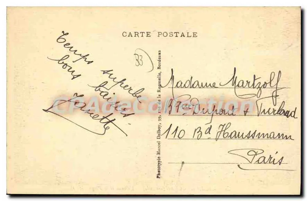 Lacanau-Océan (Gironde) - L'Océan et la Plage M. D. - Verso