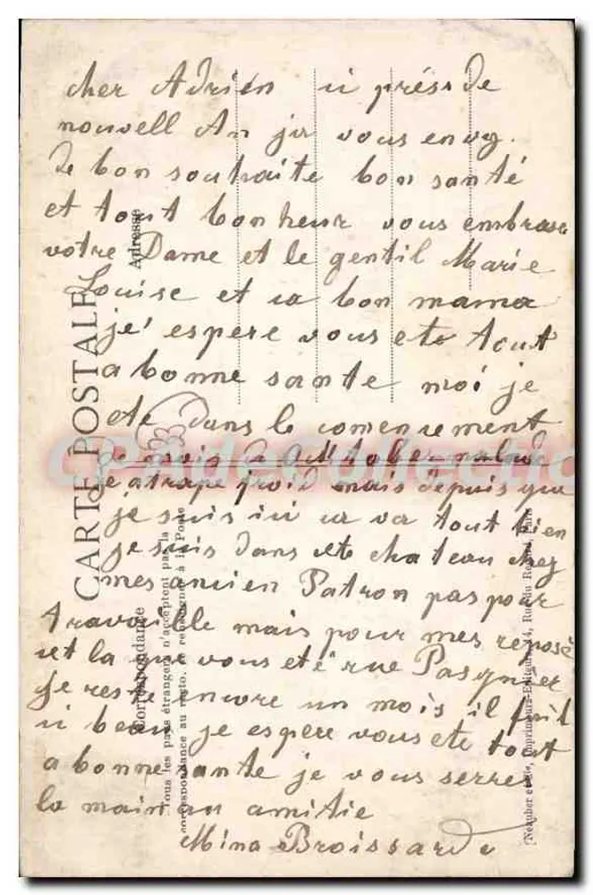 Castelo de La Brède — Gironde — editor desconhecido, número de série não visível - Verso