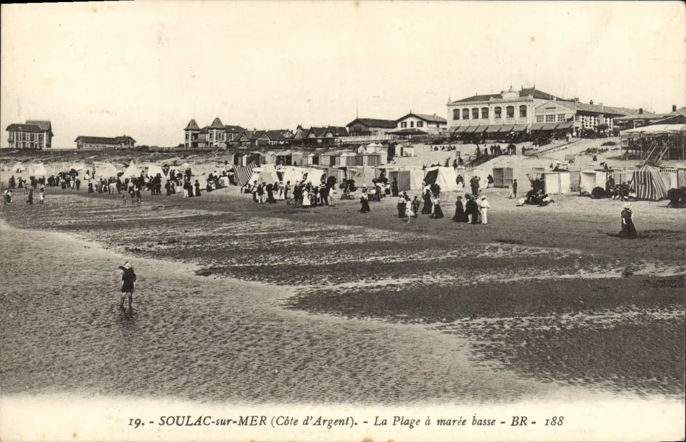 SOULAC-sur-MER (Côte d'Argent) — La Plage à marée basse — BR - 188 - Recto