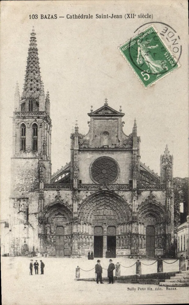 Bazas — Catedral de São João (século XII) — Sully Petit fils, editor Bazas, n°103 - Frente