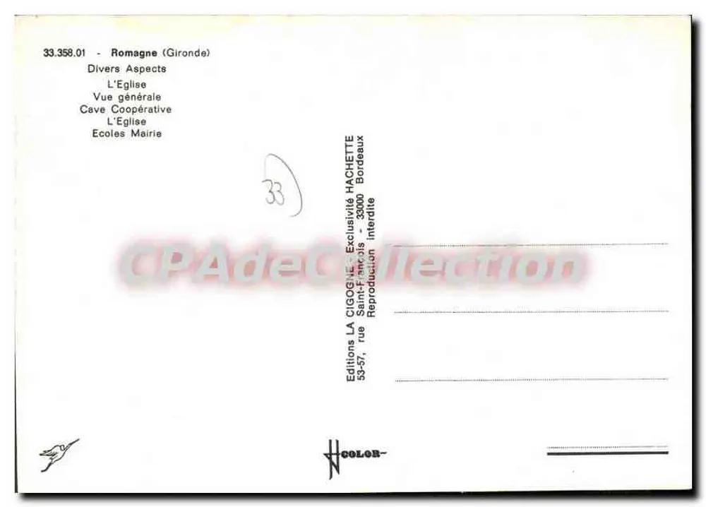 Romagne (Gironde) — Verschiedene Aspekte — Hachette-Editionen - Rückseite