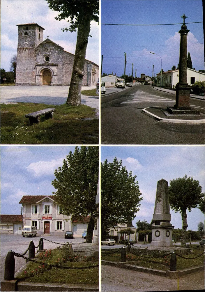 Saint-Aubin-de-Médoc (Gironde) — Kirche, Kruzifix, Verwaltungsgebäude, Kriegsdenkmal — Gesellschaft der Agenturen und Verbreitung von Uryville - Vorderseite
