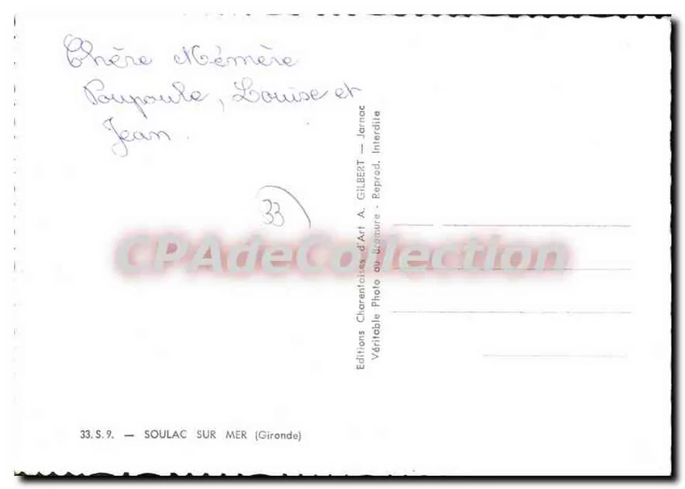 Soulac-sur-Mer — vista panorâmica — Éditions Charentaises d'Art A. Gilbert - Verso