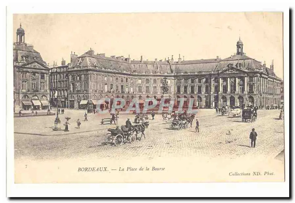 Bordeaux — A Place de la Bourse — Collections ND. Phot. - Frente