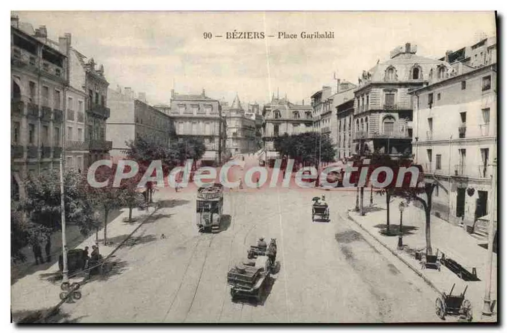 बेजियर्स — प्लेस गारिबाल्डी — CPAdeCollection संख्या 90 - आगे