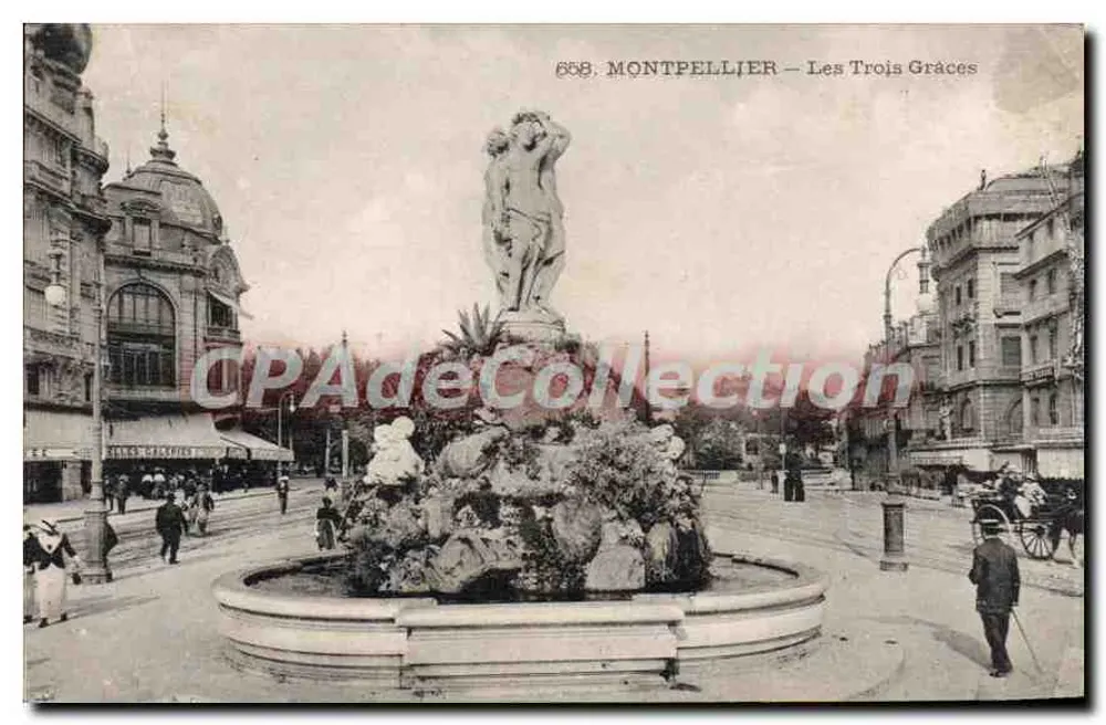 Montpellier — As Três Graças — CPAdeCollection - Frente