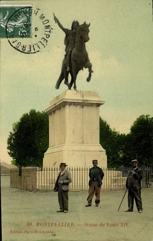 Montpellier — Estátua de Luís XIV — Edição Paris-Montpellier, n°60 - Frente