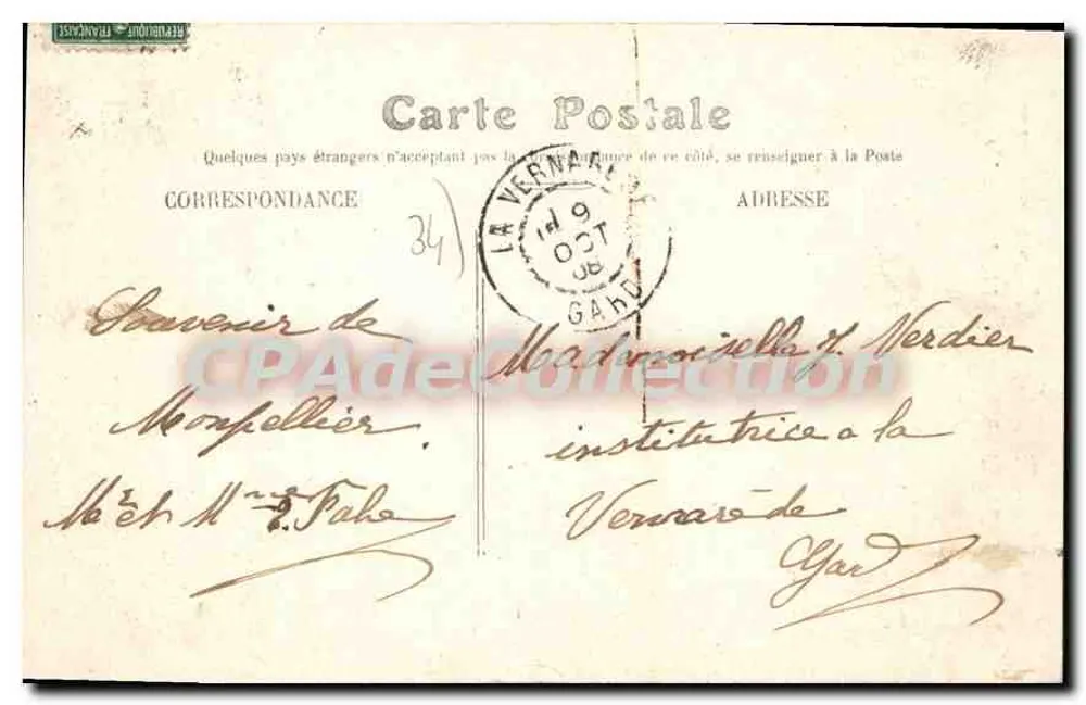 Montpellier — Estátua de Luís XIV — Edição Paris-Montpellier, n°60 - Verso
