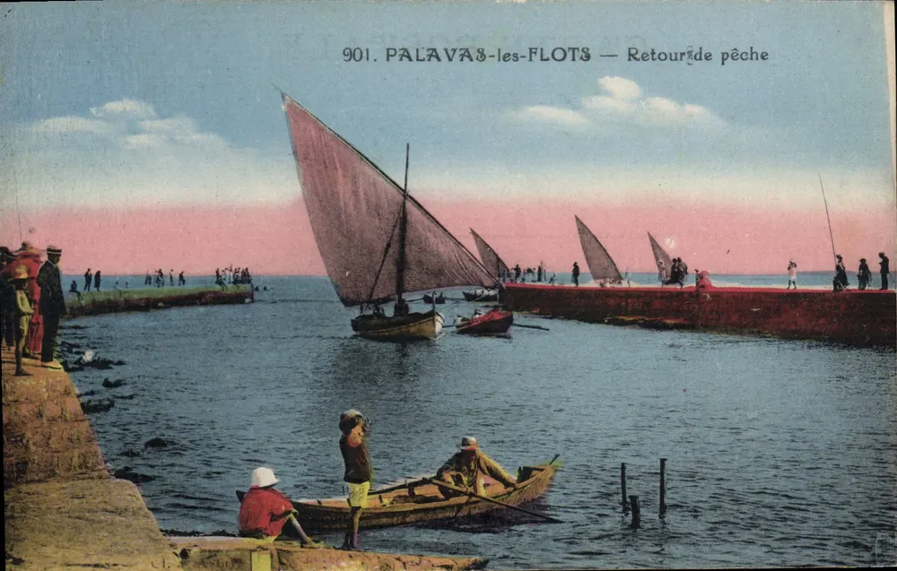 Palavas-les-Flots — Retorno da pesca — J. Asay, editor - Frente