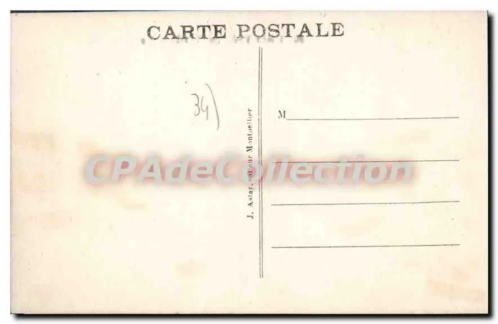 Palavas-les-Flots — Retorno da pesca — J. Asay, editor - Verso