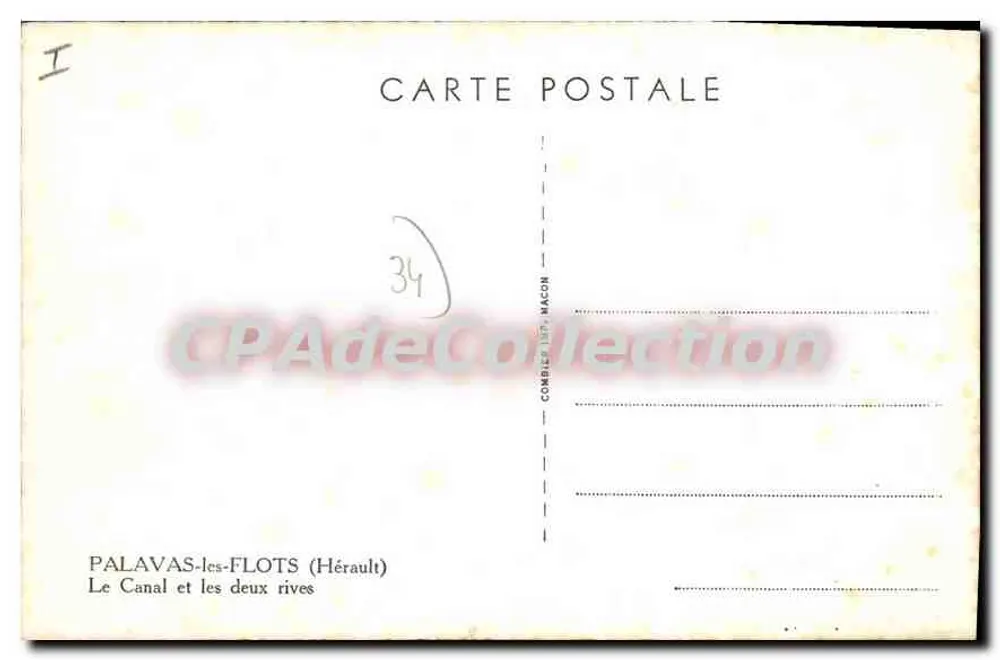Palavas-les-Flots — Der Kanal und die beiden Ufer — Combles & Macon, n°34 - Rückseite