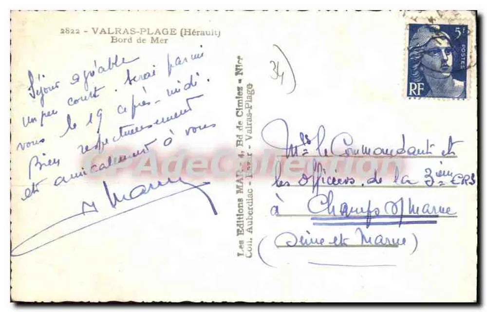 वालरास-प्लाज (हेरॉल्ट) — समुद्र के किनारे — ले एडिशन्स माफ, 2822 - पीछे