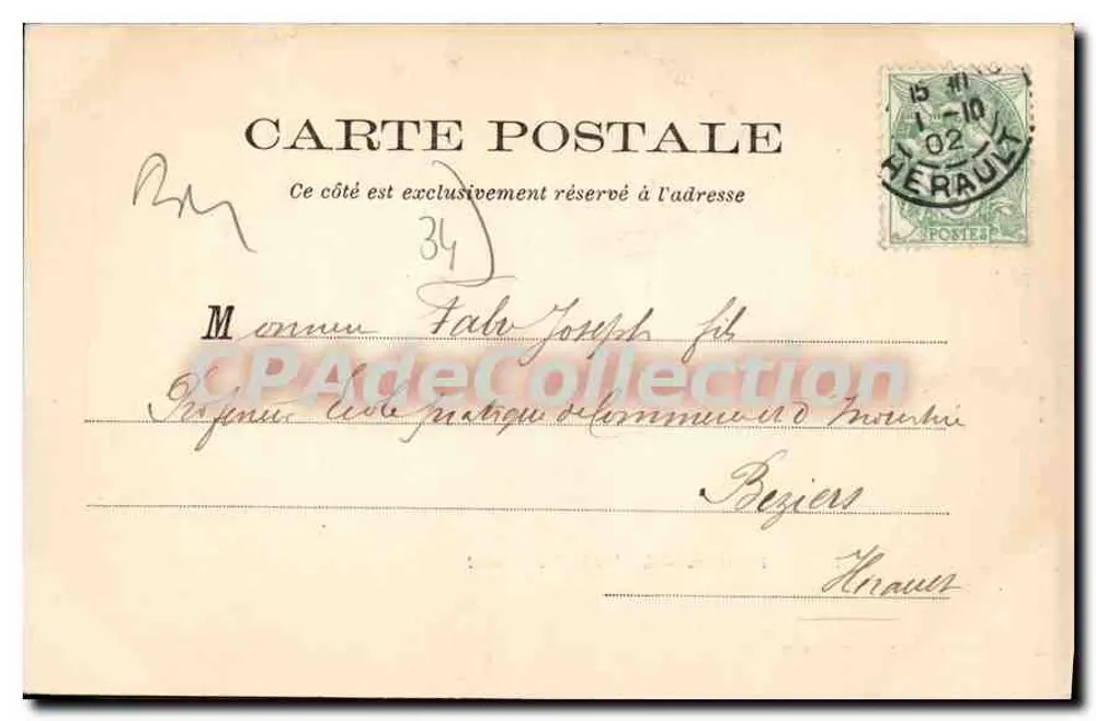 Pézenas — As margens do Hérault — Editor Ruciano, Pézenas - Verso