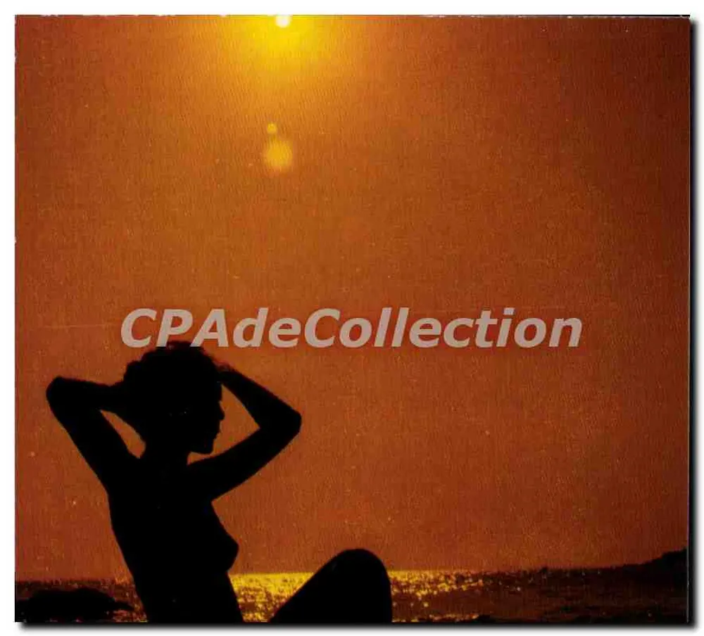 Frauensilhouette am Sonnenuntergang — Cap Théojac, Côte Languedocienne — IRIS, Mexichrome - Vorderseite