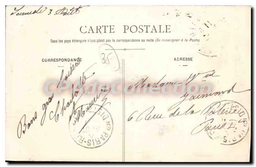 Côte d'Emeraude - Paramé - Casino e a Praia — Editor: Côte d'Emeraude, n° 317 - Verso
