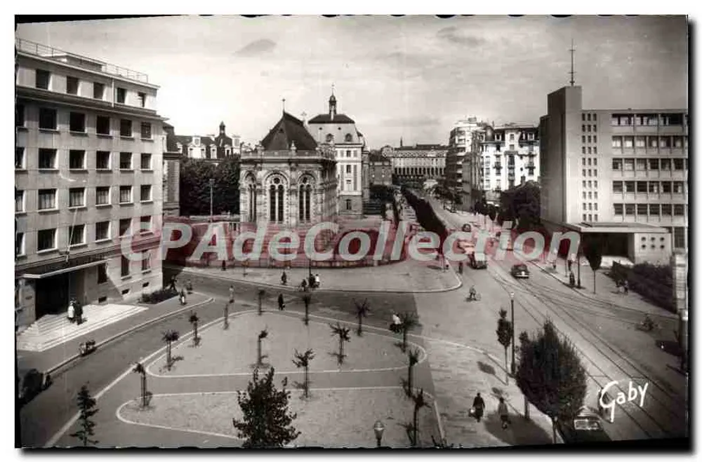Place Saint-Georges — Luftbild mit Kirche und Gebäuden — Gaby - Vorderseite