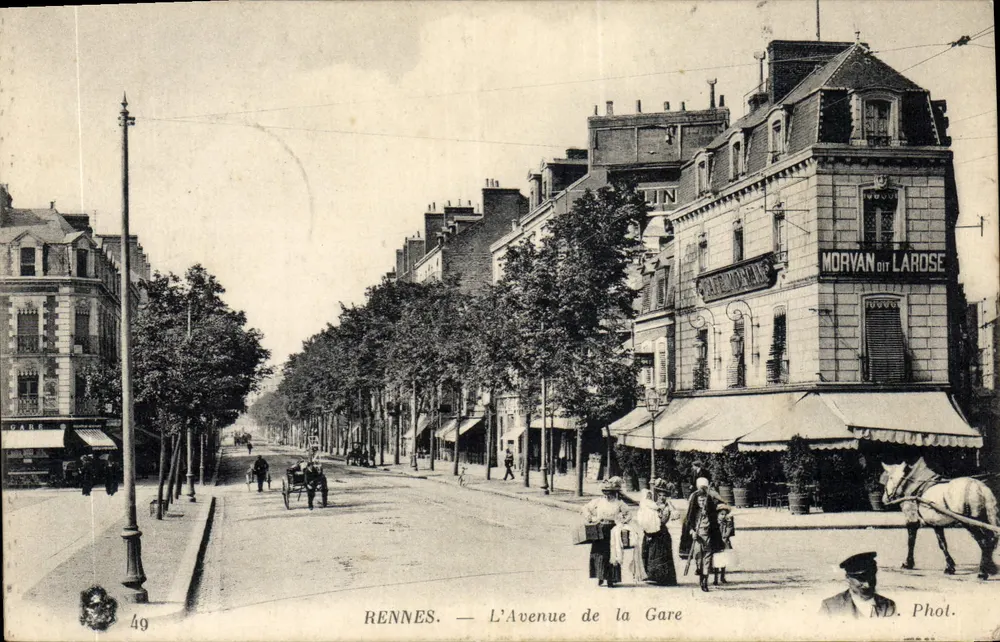 Rennes — Avenue de la Gare — ND. Phot. - Vorderseite