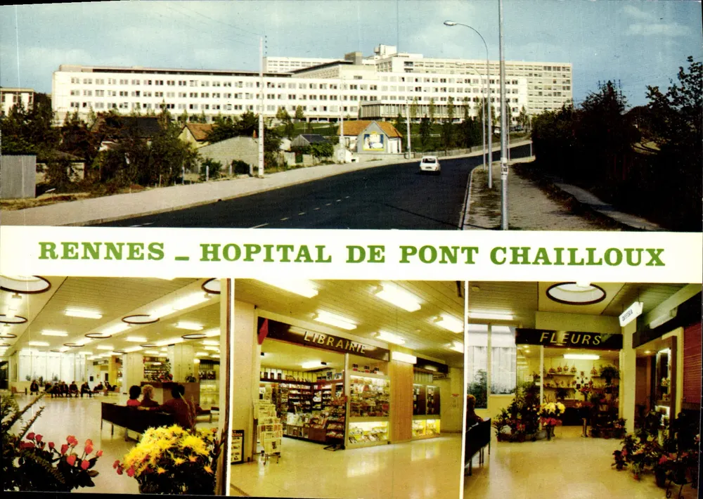 Rennes – Hospital de Pont Chailloux — Edições de La Cigogne, Nantes - Frente