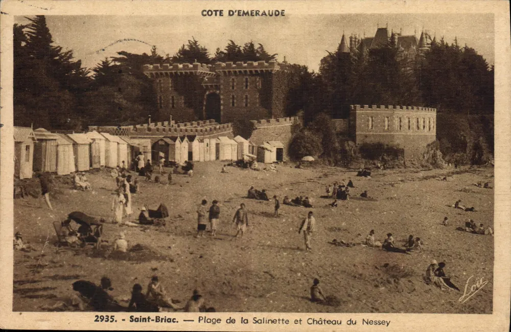 Saint-Briac - Strand von Salinette und Schloss Nessey — Edition M. Dey - n°2935 - Vorderseite