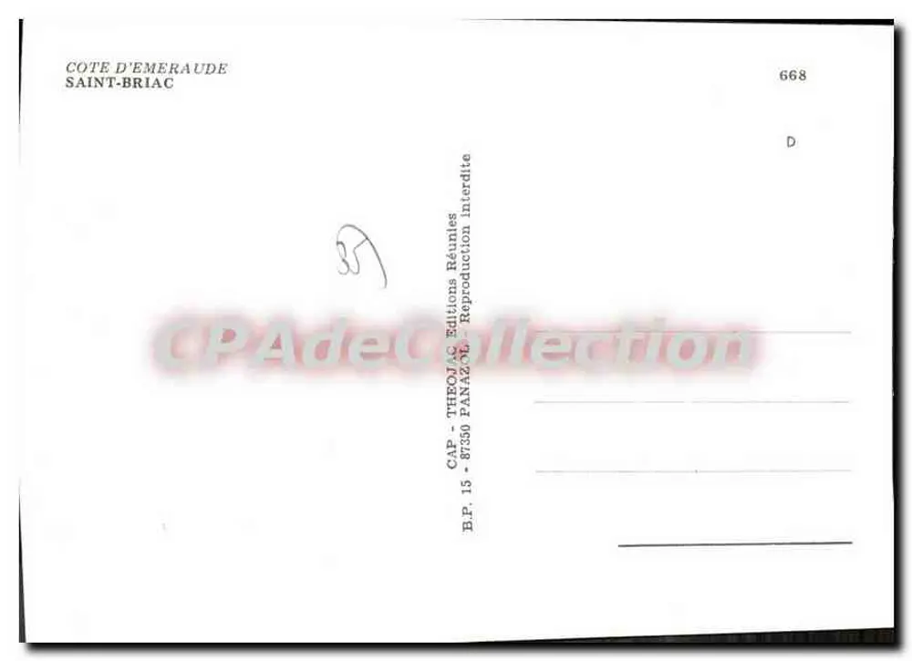 Saint-Briac — Côte d'Émeraude — Éditions Théocjac - Verso