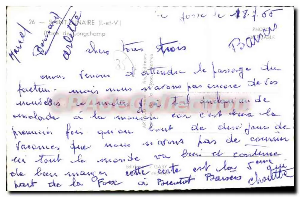Praia de Longchamp — Sainte-Adresse (Calvados) — SABY - Verso