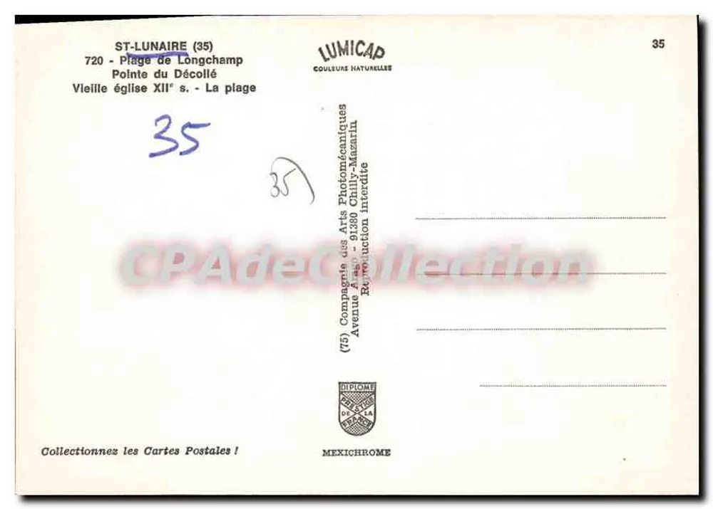 St-Lunaire — Côte d'Émeraude — Lumicap - Verso