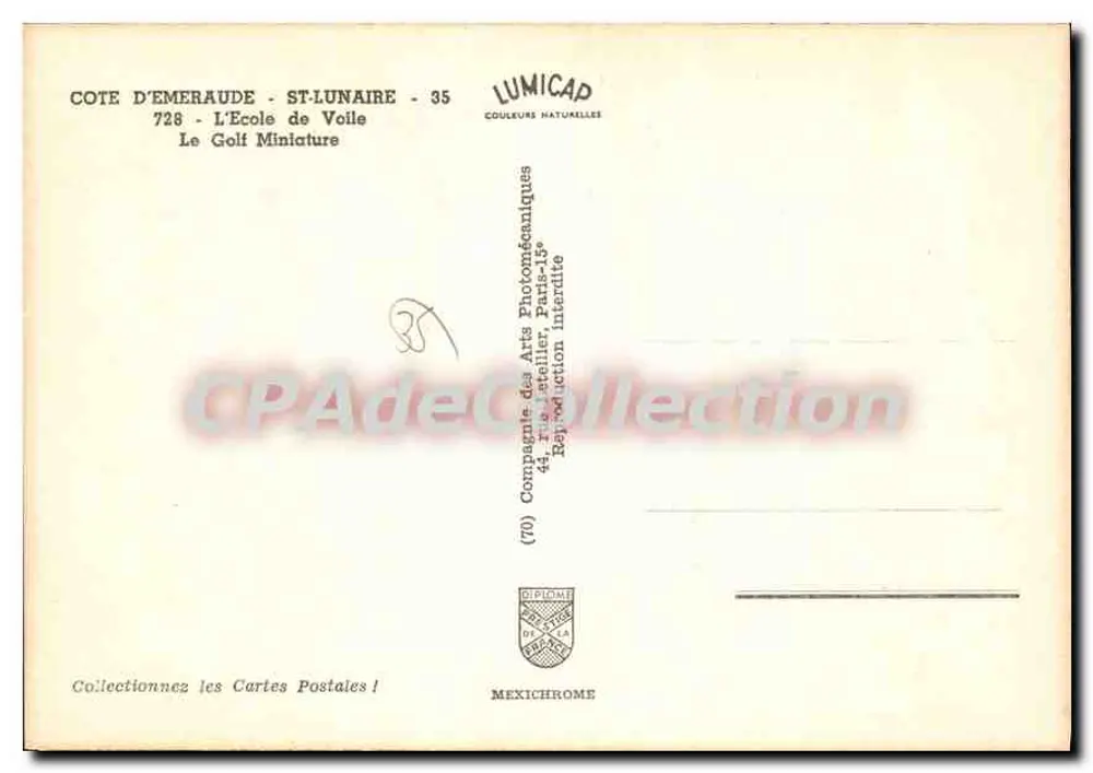 Saint-Lunaire — Segelschule und Golf — Lumicad - Rückseite
