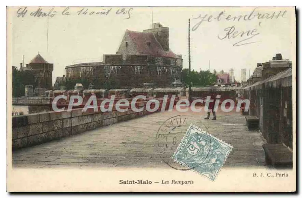 Saint-Malo — Os Muros — B. J. C., Paris - Frente