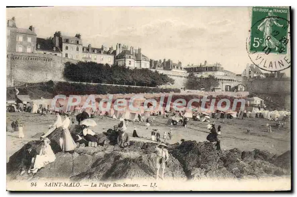 SAINT-MALO — La Plage Bon-Secours — L.J. - Voorkant