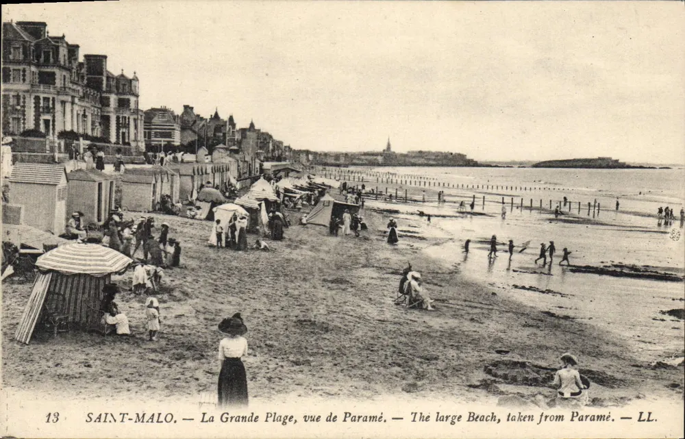 SAINT-MALO — Ansicht der Grande Plage von Paramé — LL. — N° 13 - Vorderseite