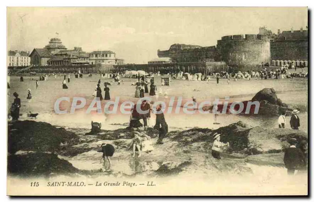 SAINT-MALO — A Grande Praia — LL. — N° 115 - Frente