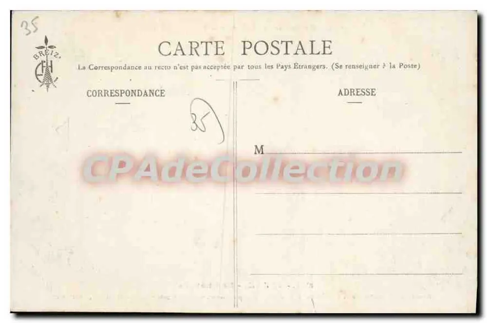 Castelos da Bretanha — Castelo de Vitré — Coll. E. Hamonic, n° 834 - Verso