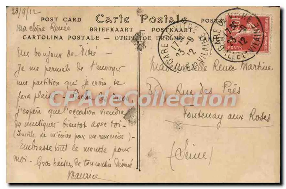 Vitry-sur-Loire — La Rue Bertrand-d'Argenteau — ND Fot. - Achterkant